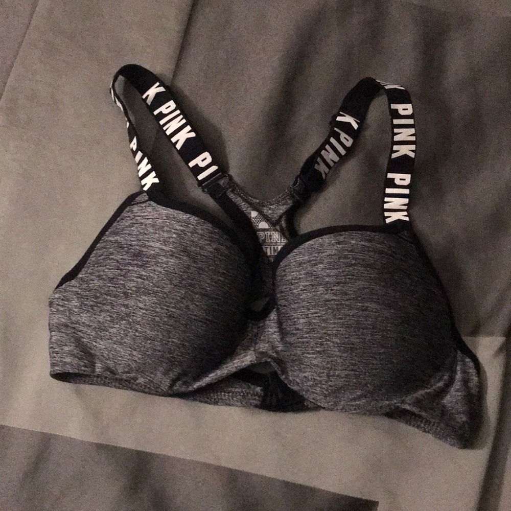 Pink push up sports bra (Small)